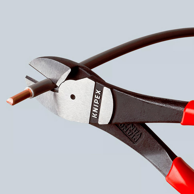 Cleste de forta KNIPEX cu taietura laterala si parghie mare, 200 mm