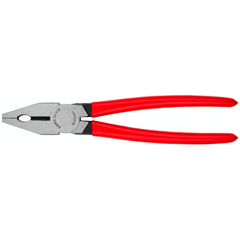 Cleste combinat universal (patent) KNIPEX, 250 mm, manere acoperite cu plastic