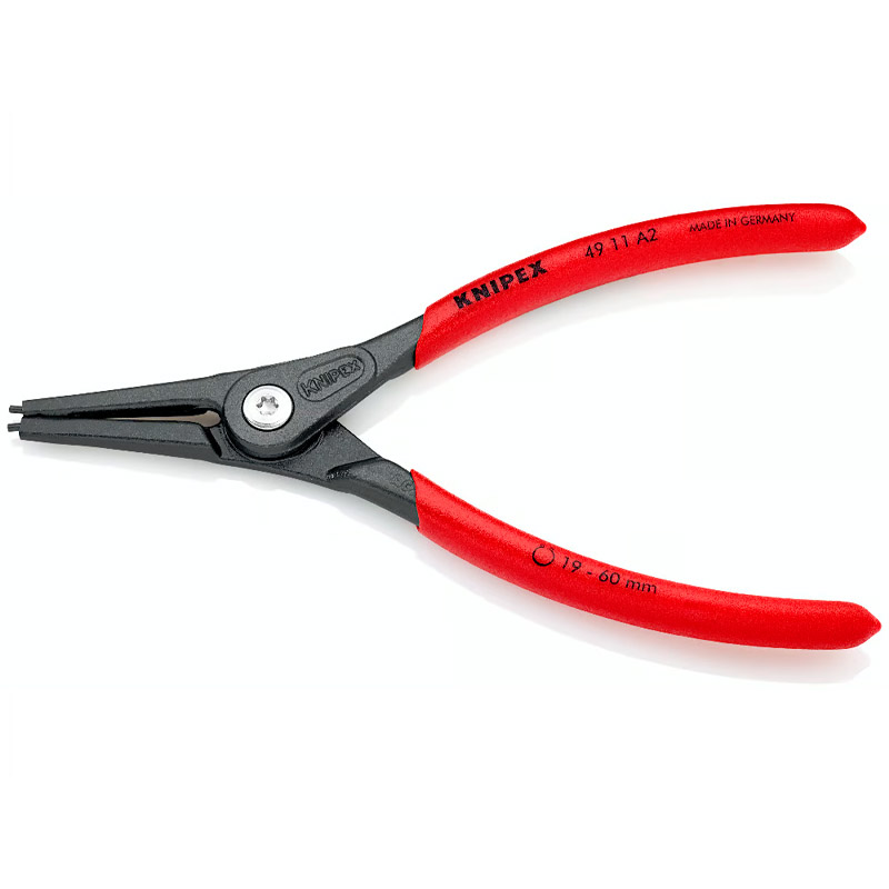 Cleste de precizie KNIPEX pentru inele de siguranță exterioare pe axe, Ø 10 -25 mm, 140 mm, 100 g