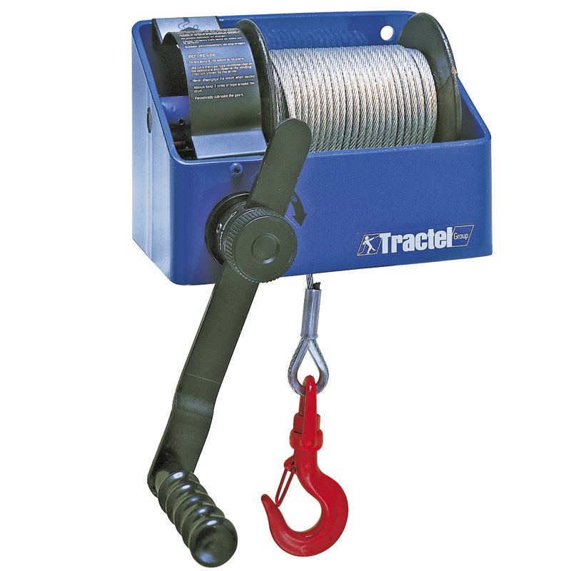 Macara pivotanta de coborare/ridicare TRACTEL Davitrac 18m, max. 500kg, fixare pe placa