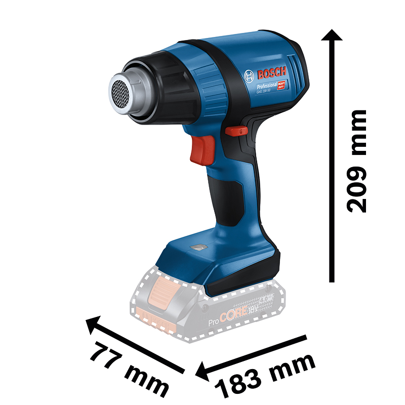 Suflanta cu aer cald compacta 18V, SOLO, BOSCH tip GHG 18V-50, L-BOXX