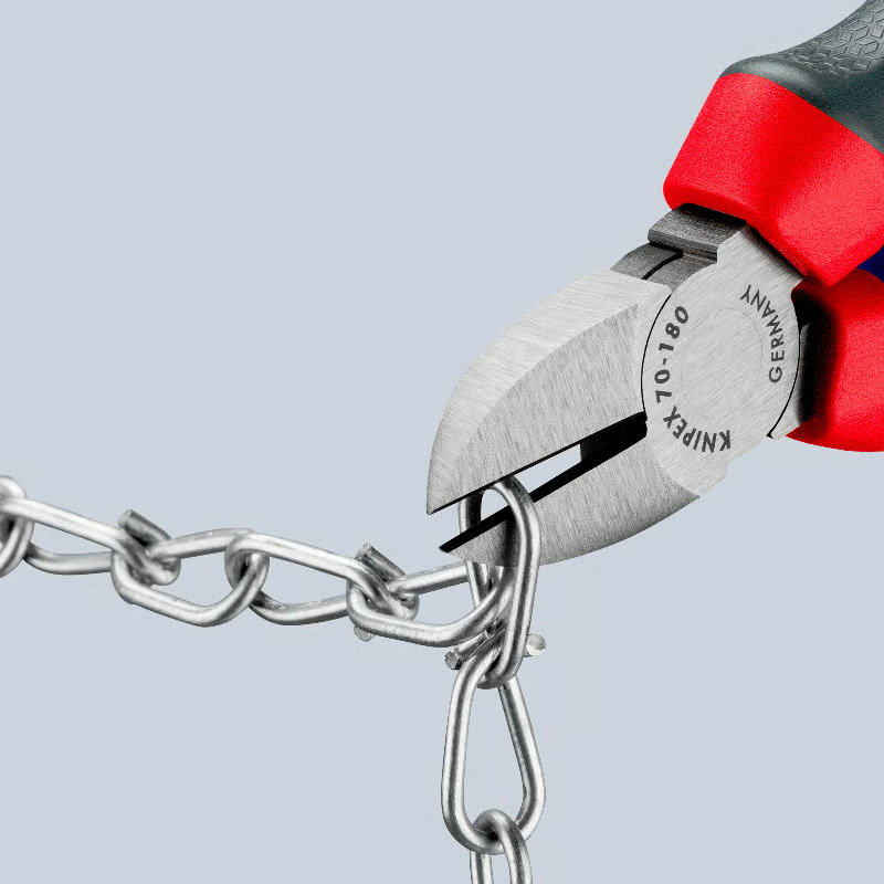 Cleste de forta KNIPEX cu taietura laterala (sfic), 180 mm, in blister