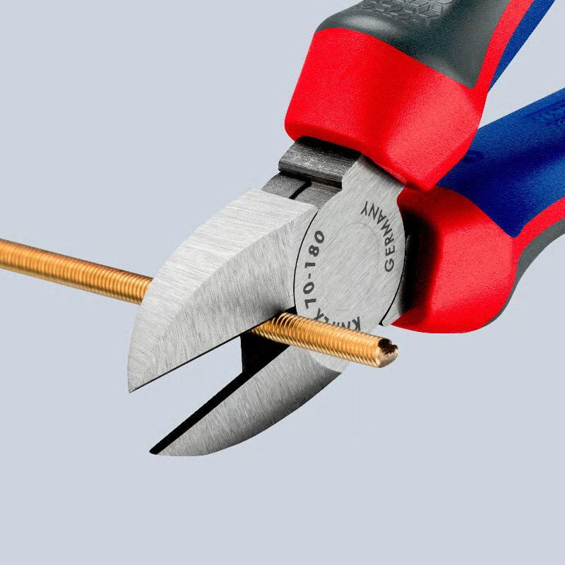 Cleste de forta KNIPEX cu taietura laterala (sfic), 180 mm, in blister