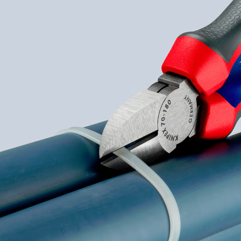 Cleste de forta KNIPEX cu taietura laterala (sfic), 180 mm, in blister