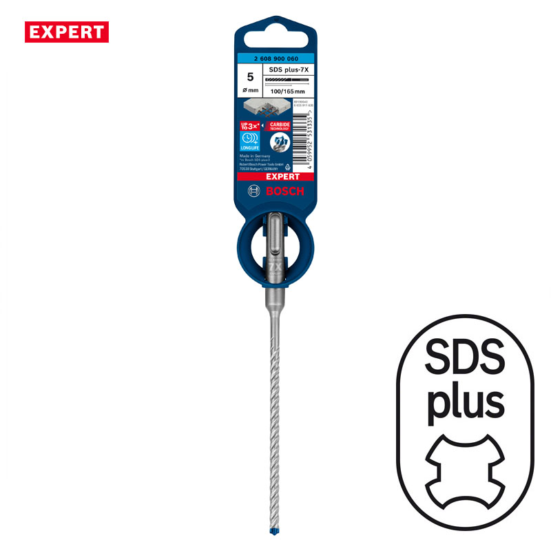Burghiu Bosch EXPERT SDS-Plus-7X, 5.0 x 100 x 165 mm
