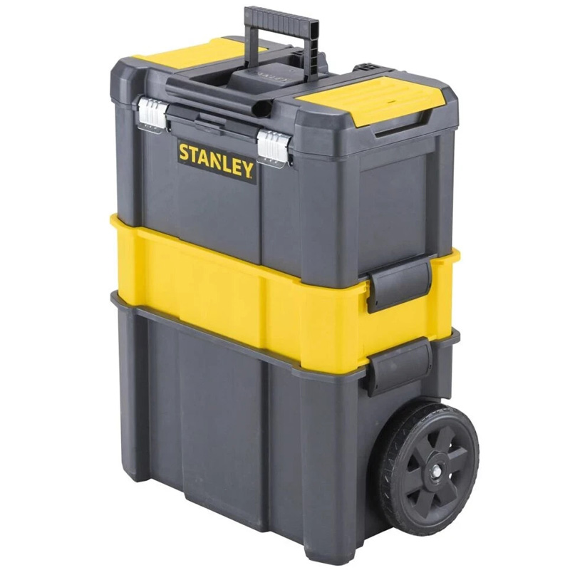 Cutie pentru scule modulara 3-în-1 pe roti Stanley STST1-80151, maner telescopic