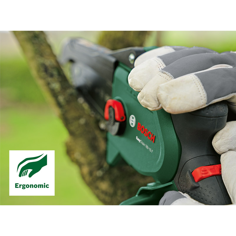 Fierastrau pentru crengi BOSCH EasyChain 18V-15-7 cu acumulatori 18V 2.5Ah, sina 15 cm, 1.1 mm