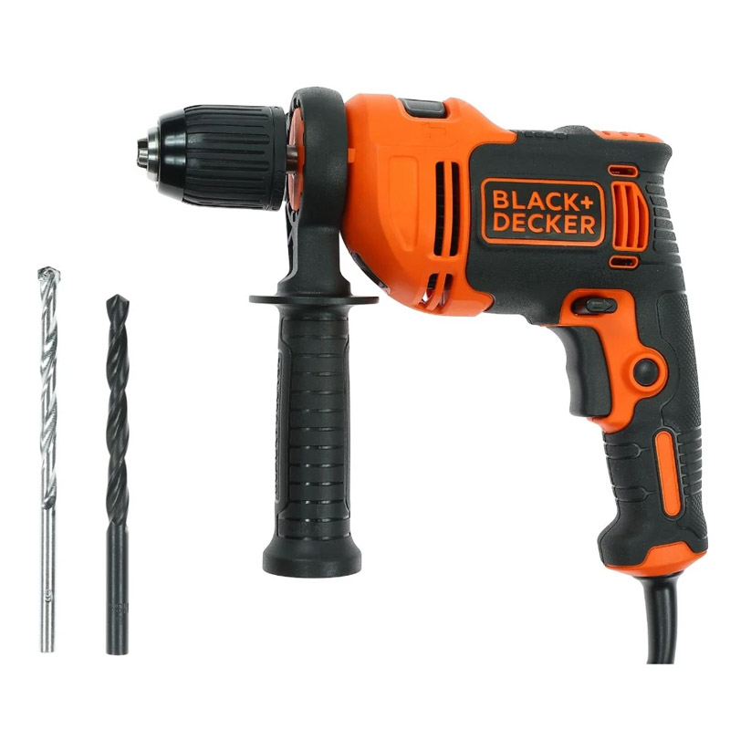 Masina de gaurit cu percutie Black&Decker BEH550A40K-QS, 500W, cu accesorii