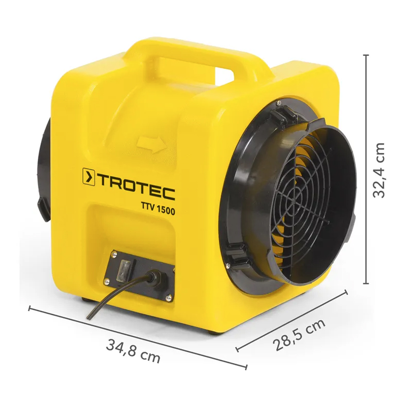 Ventilator industrial axial portabil, Trotec, TTV1500, 1050m³/h, 20cm