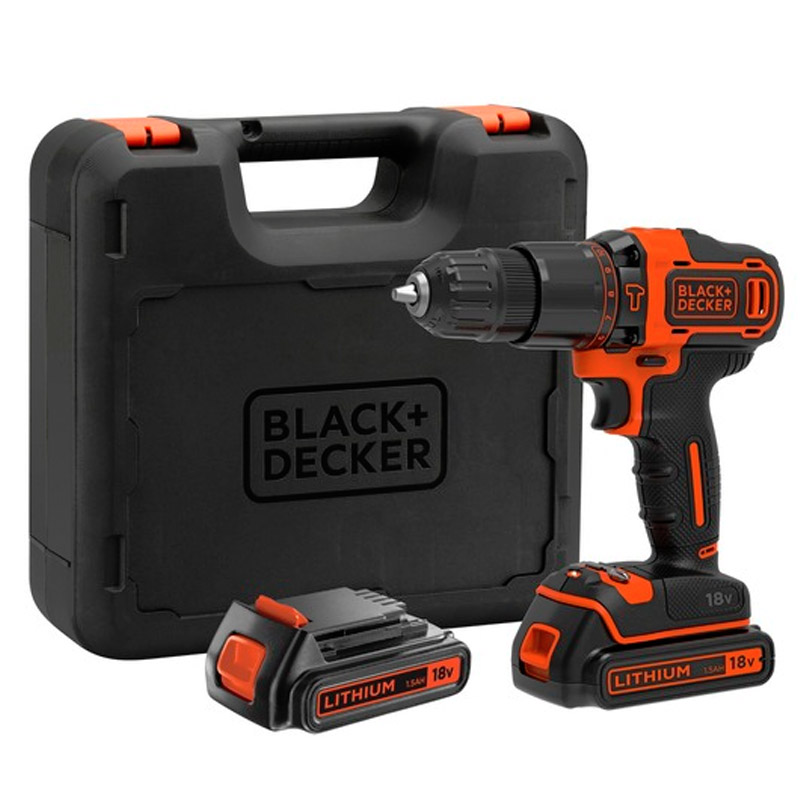 Masina de gaurit/insurubat cu percutie si acumulatori  BLACK&DECKER BDCHD18KB-QW 18V 2x 1.5 Ah, 40 Nm