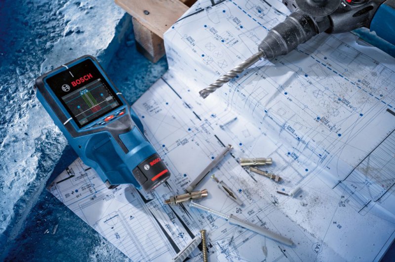 Detector de metal cu acumulator 12V, 2Ah, Bosch D-tect 200 C