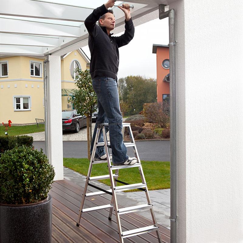 Scară Krause Monto Dopplo dublă 2x5 trepte – stabilitate profesională pentru lucrări sigure