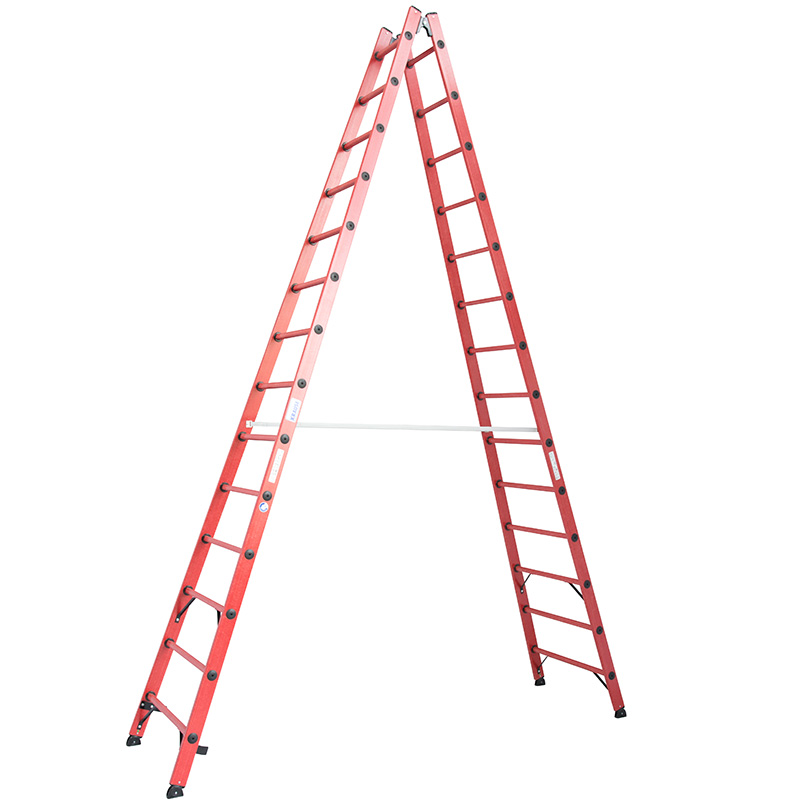 Scara dubla electroizolanta, fibra de sticla, 2x14 trepte, max 28000V