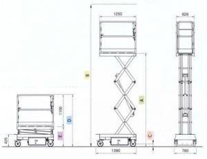 Platforma-nacela foarfeca de interior EASY UP 5