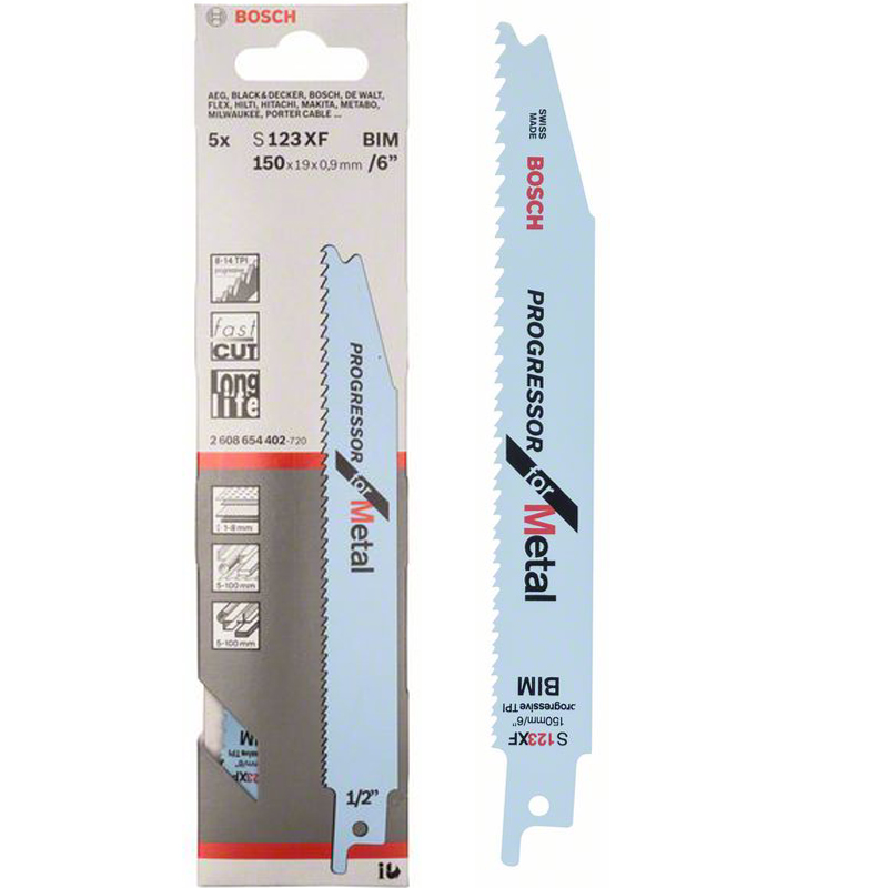 Set 5 panze pentru fierastraie sabie, tip S 123 XF Progressor