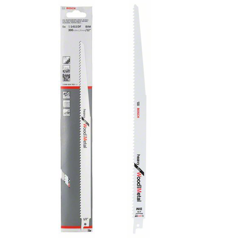 Set 5 panze pentru fierastraie sabie, tip S 1411 DF Heavy