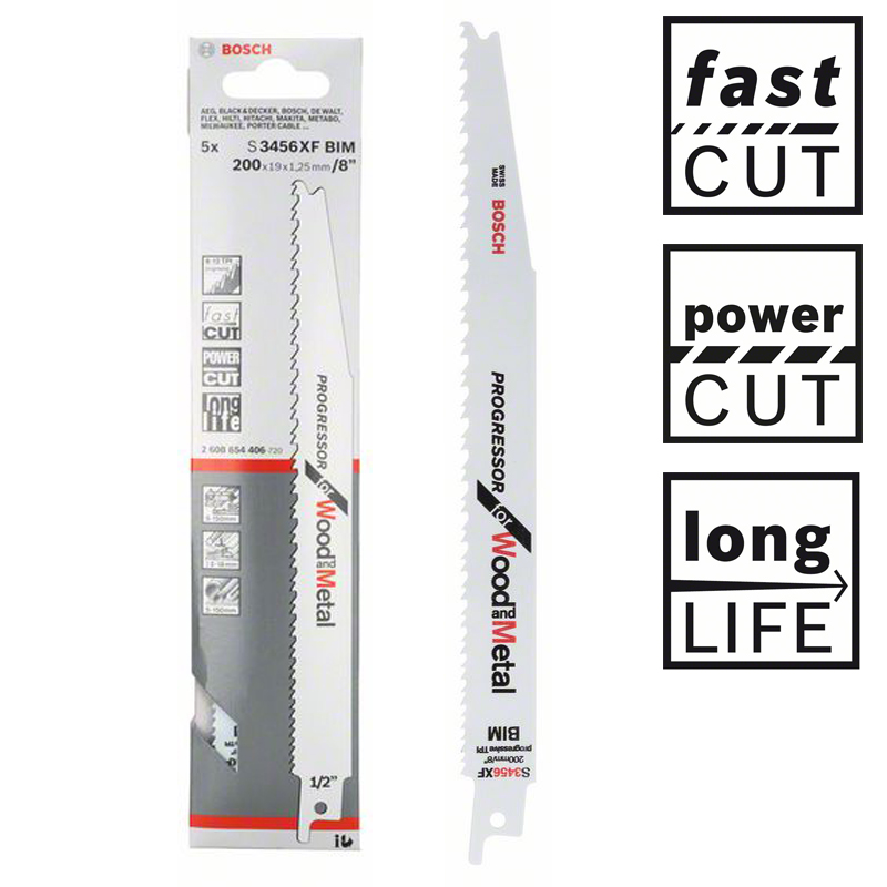 Set 5 panze pentru fierastraie sabie, tip S 3456 XF Progressor