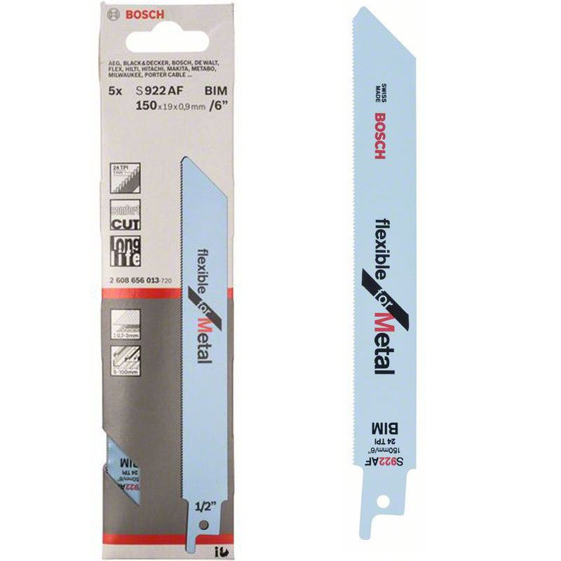 Set 5 panze pentru fierastraie sabie, tip S 922 AF Flexibile