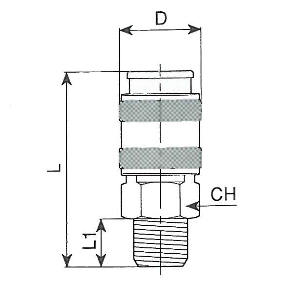 Cupla rapida mama cu filet exterior 3/8