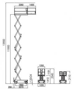 Platforma-nacela foarfeca de interior IM12122AC