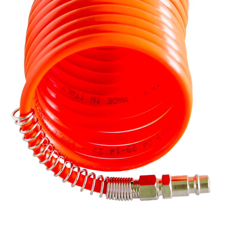 Furtun de aer spiralat 10m, cuple rapide FIAC