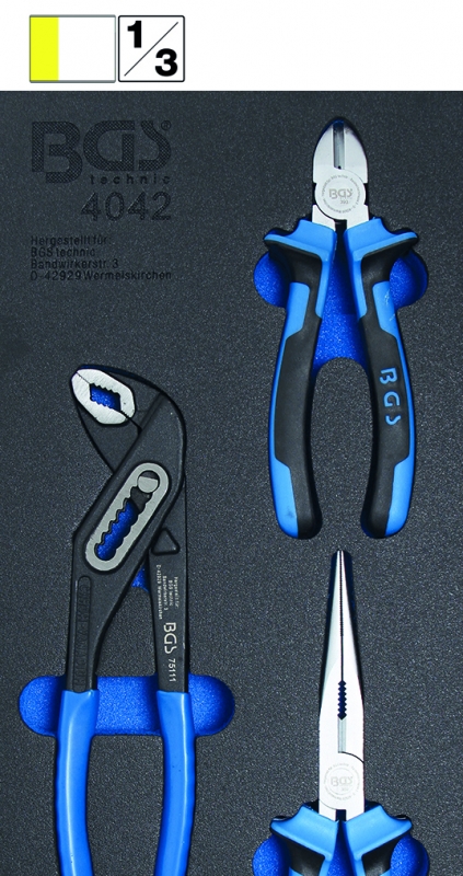 Organizator pentru carucior BGS, 3 clesti, 1/3 sertar