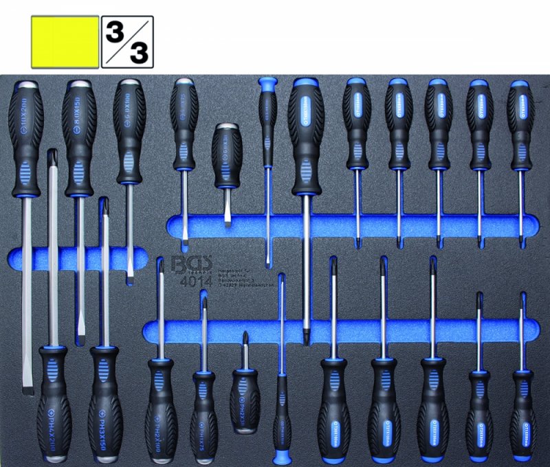 Organizator pentru carucior BGS, 23 surubelnite , 3/3 sertar