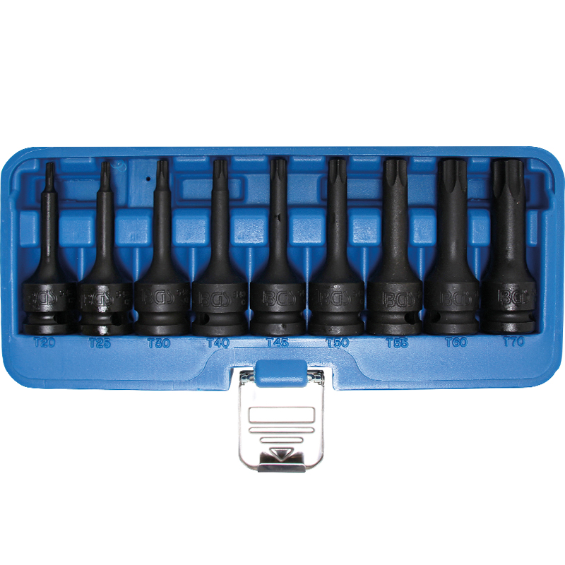 Set 9 chei de impact torx T20 - T70, 1/2