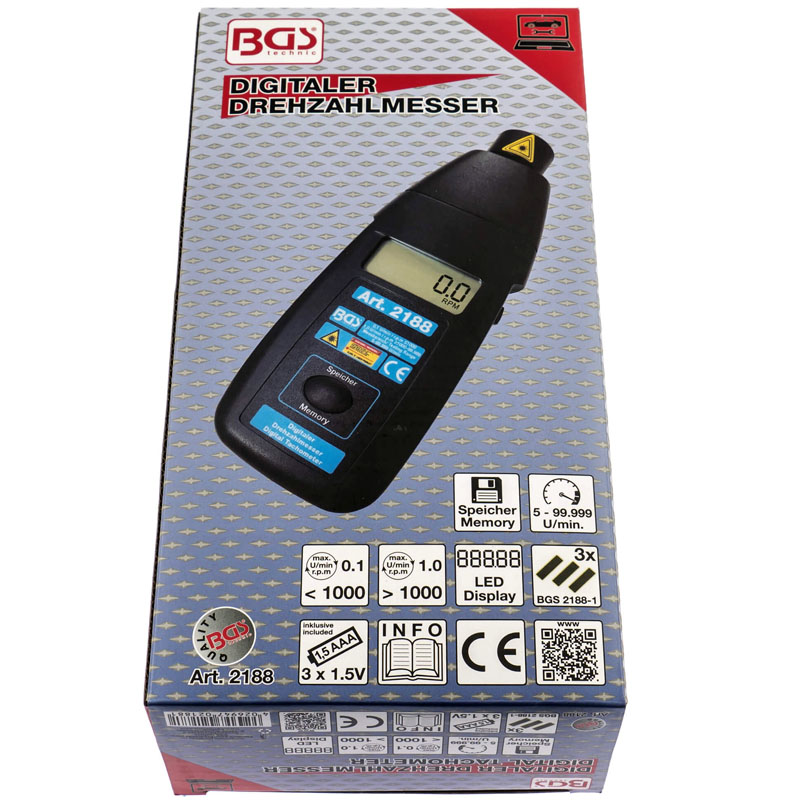 Turometru (tahometru) fotoelectronic digital 0-99.000 rpm, BGS