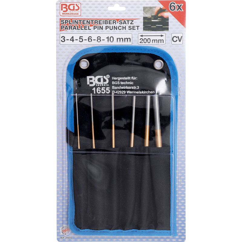 Set extractoare splinturi, 6 buc. 3.0 - 10 mm, 200 mm