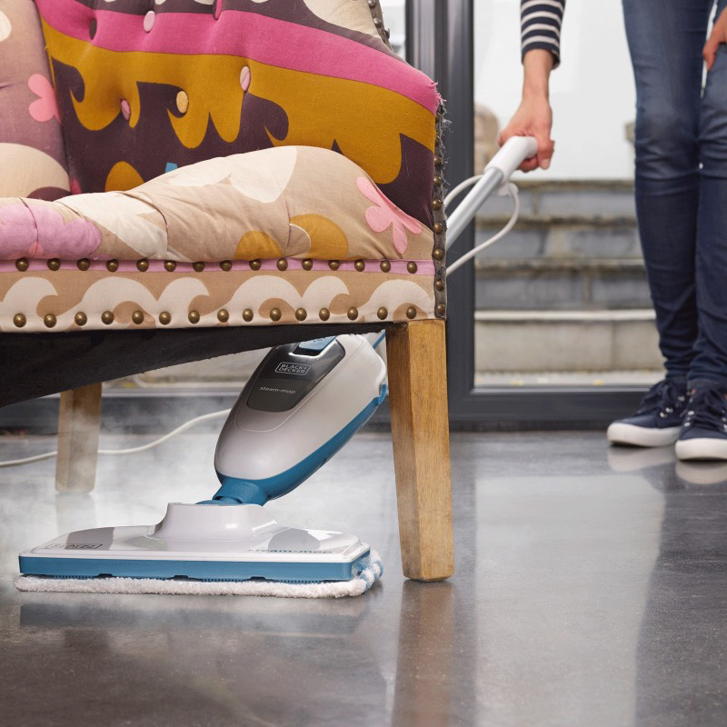 Mop cu aburi 10 in 1, BLACK & DECKER FSMH13E10-QS, 0.38l, 1300W, alb-verde