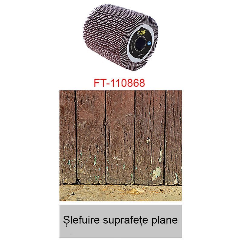 Set slefuitor cu perie FAR TOOLS, REX120D cu 3 perii incluse