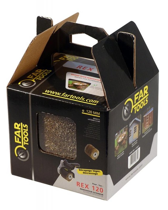 Set slefuitor cu perie FAR TOOLS, REX120D cu 3 perii incluse