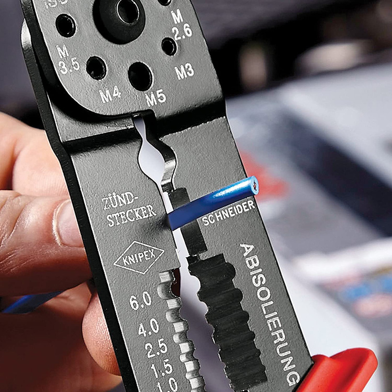 Cleste pentru dezizolat si sertizat papuci izolati, Knipex, 0.5 - 6.0 mm², 230mm