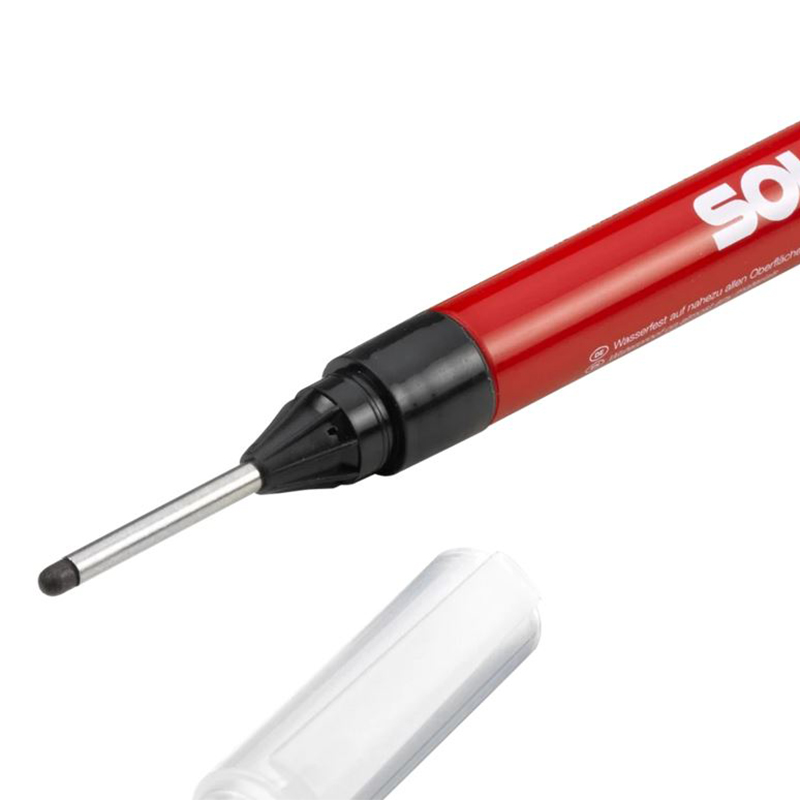 Marker permanent SOLA pentru gauri adanci DHM, varf negru rotund