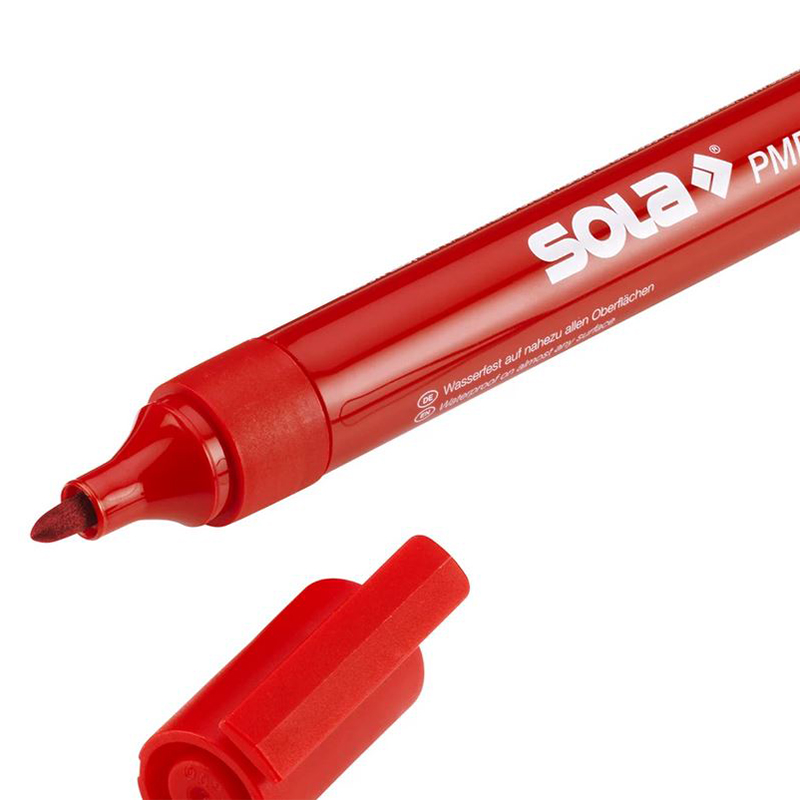 Marker permanent SOLA PMR, varf rosu rotund