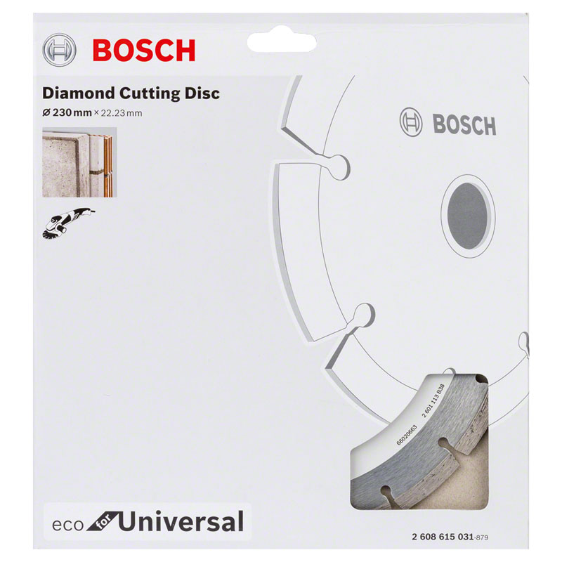 Disc diamantat ECO Universal, pentru beton, 230x22.2 mm BOSCH
