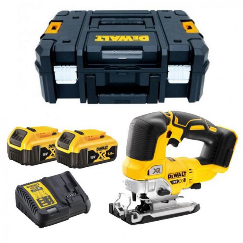 Fierastrau vertical (pendular) cu acumulator 2 x 5 Ah si maner superior, tip DCS334P2-QW