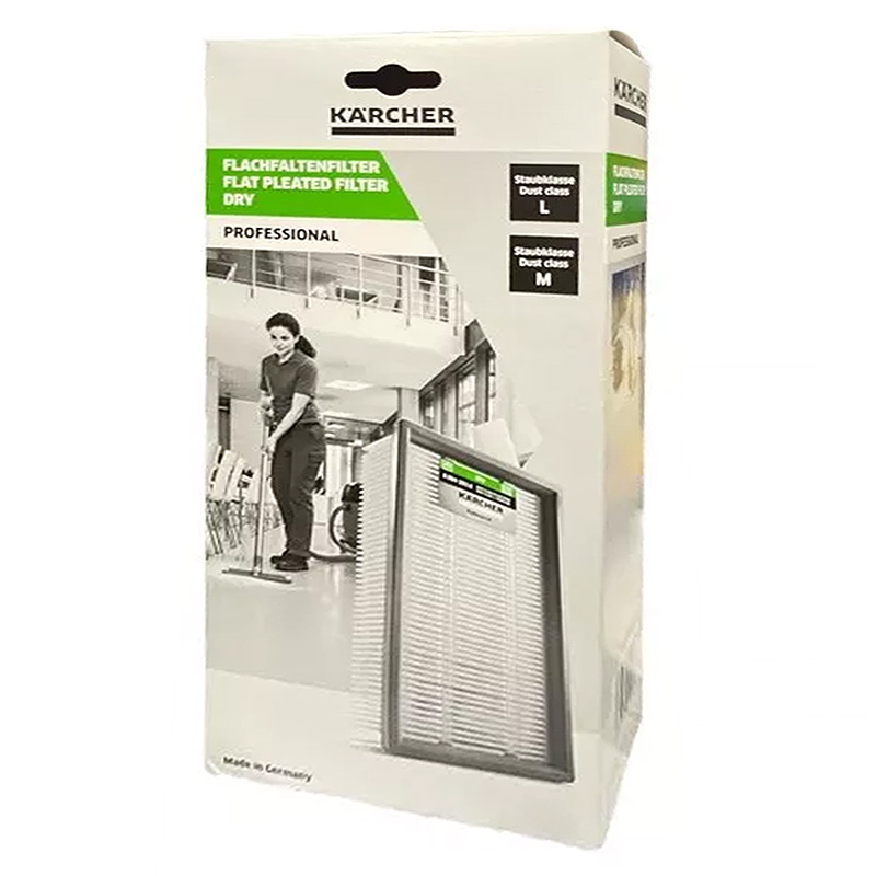 Filtru plat Karcher cu pliuri pentru Karcher NT65/2, aspirare uscata
