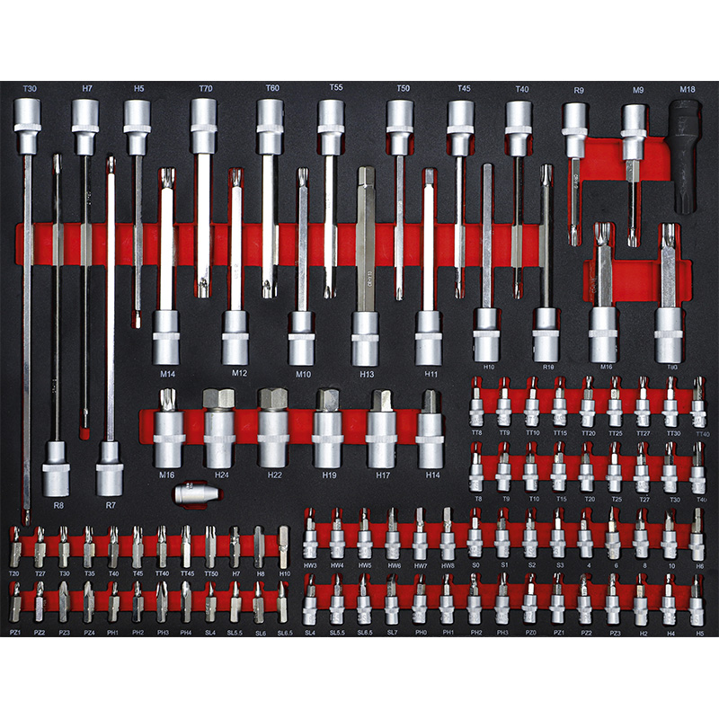 Carucior pentru scule BGS 7 sertare + usa laterala, cu 250 scule