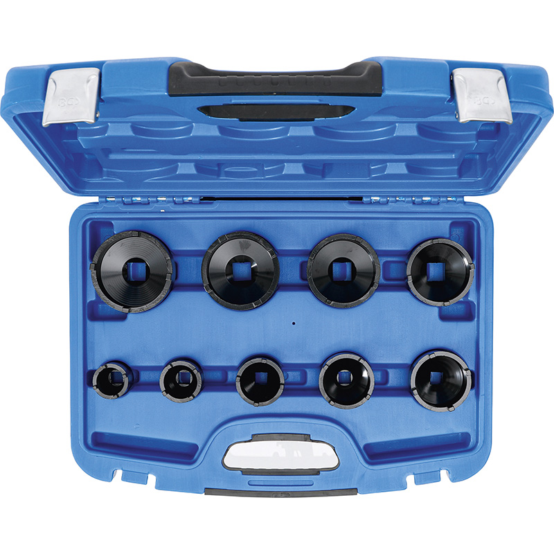 Set 9 chei pentru piulite cu nuturi, dantura frontala, KM4 - KM12