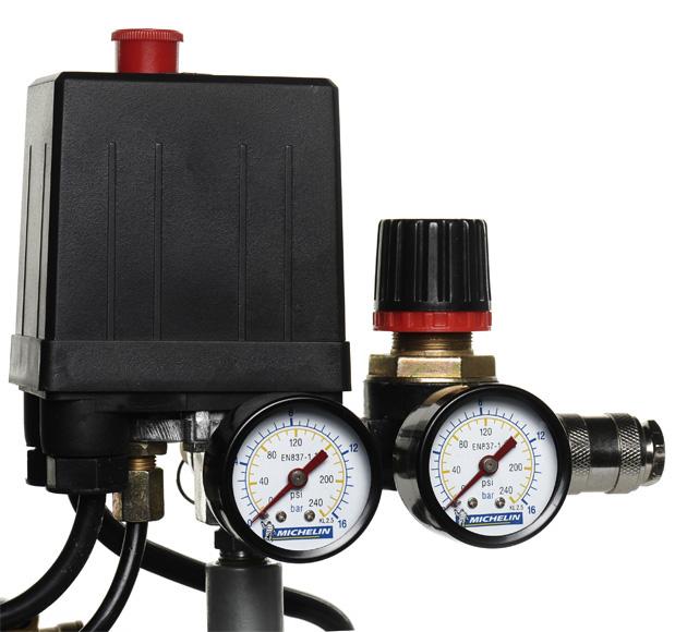 Compresor monofazat profesional, 100l, 250l/min, MICHELIN MB100