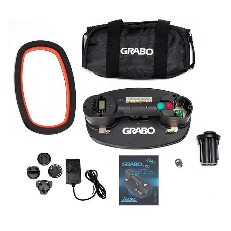 Ventuza electrica cu vacuum GRABO PRO, set 1 acumulator, 1 garnitura, geanta textila
