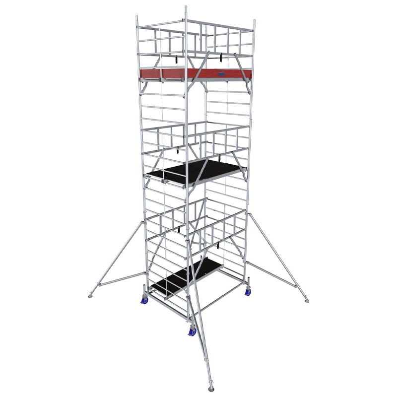 Schela Protec XXL 1,2 x 2m, aluminiu, inaltime lucru 7,3m, inaltime max. platforma 5,3m