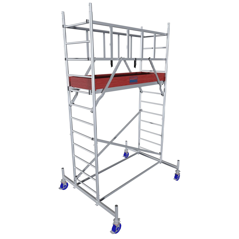 Schela Protec 0,6 x 2m, aluminiu, inaltime lucru 4.3m, inaltime schela 3.45m, inaltime platforma 2.3m  (0+1+4)