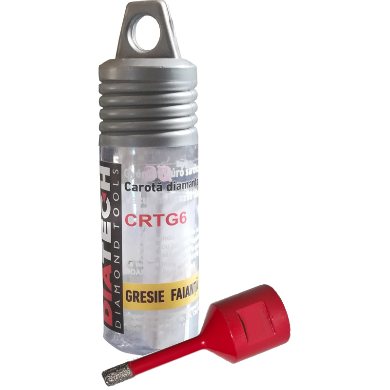 Carota diamantata pentru placi ceramice, 6mm, prindere M14, DIATECH
