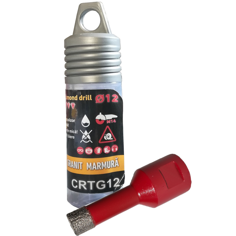 Carota diamantata pentru placi ceramice, 12mm, prindere M14, DIATECH