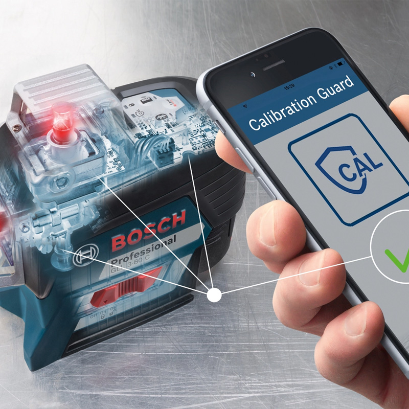 Nivela laser cu linii Bosch, tip GLL 3-80C cu stativ BT150