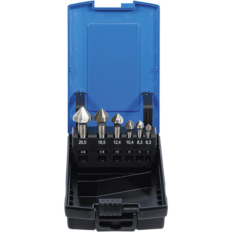 Set 6 tesitoare (zencuitoare) pentru metale, 6.3 - 20.5mm, 90 grade