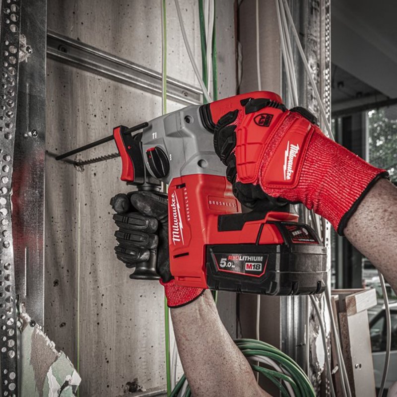 Ciocan rotopercutor Milwaukee M18BLH-502X, SDS-Plus 2.3J, 18V, 2 x 5Ah Li-Ion, cutie plastic